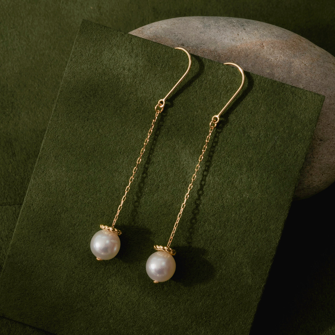 アコヤパールのK18イヤリング アコヤ真珠 パール k18 イヤリング 玉8.2