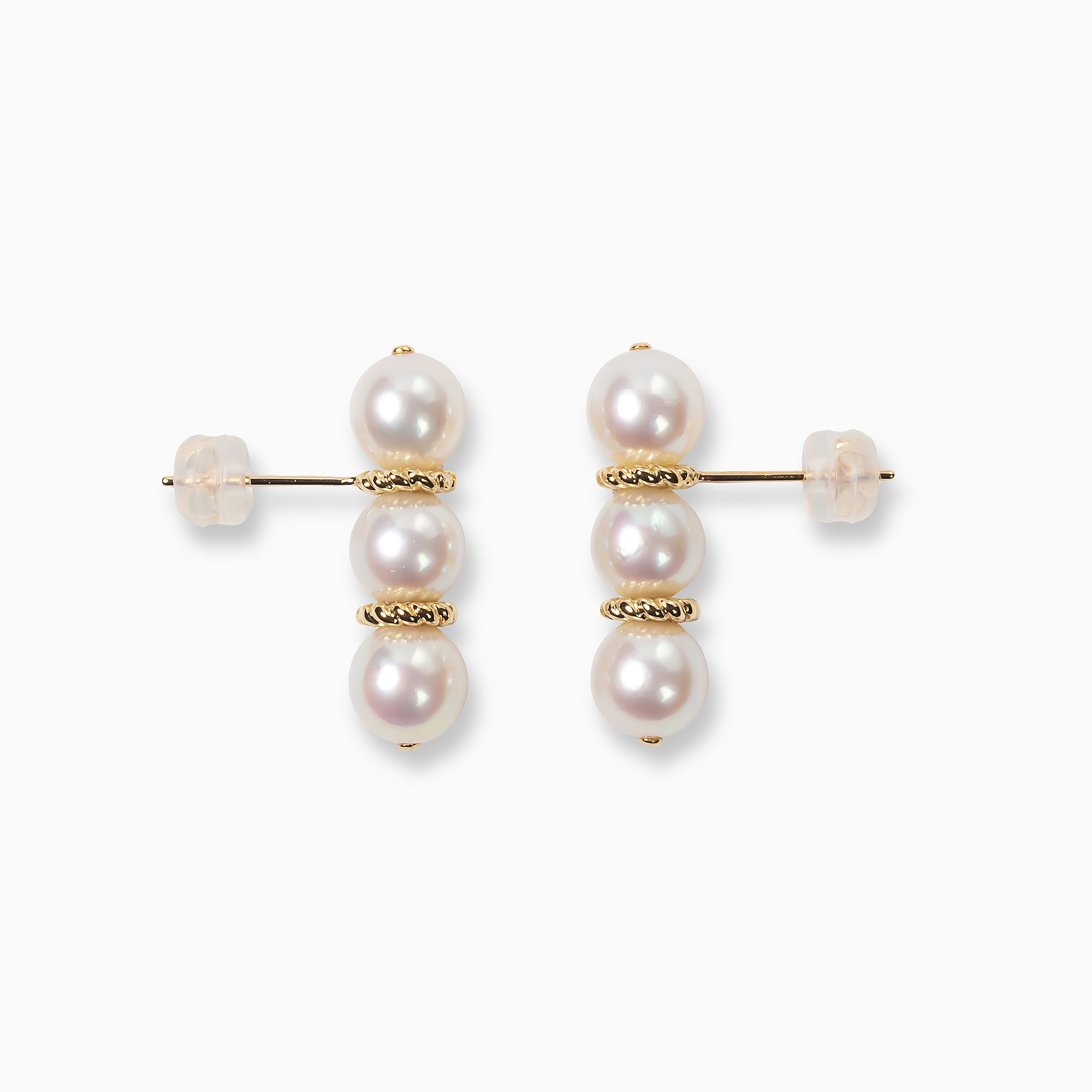 パール K18ピアス(アコヤ真珠/6.5mm/6月誕生石)〈M0110006〉