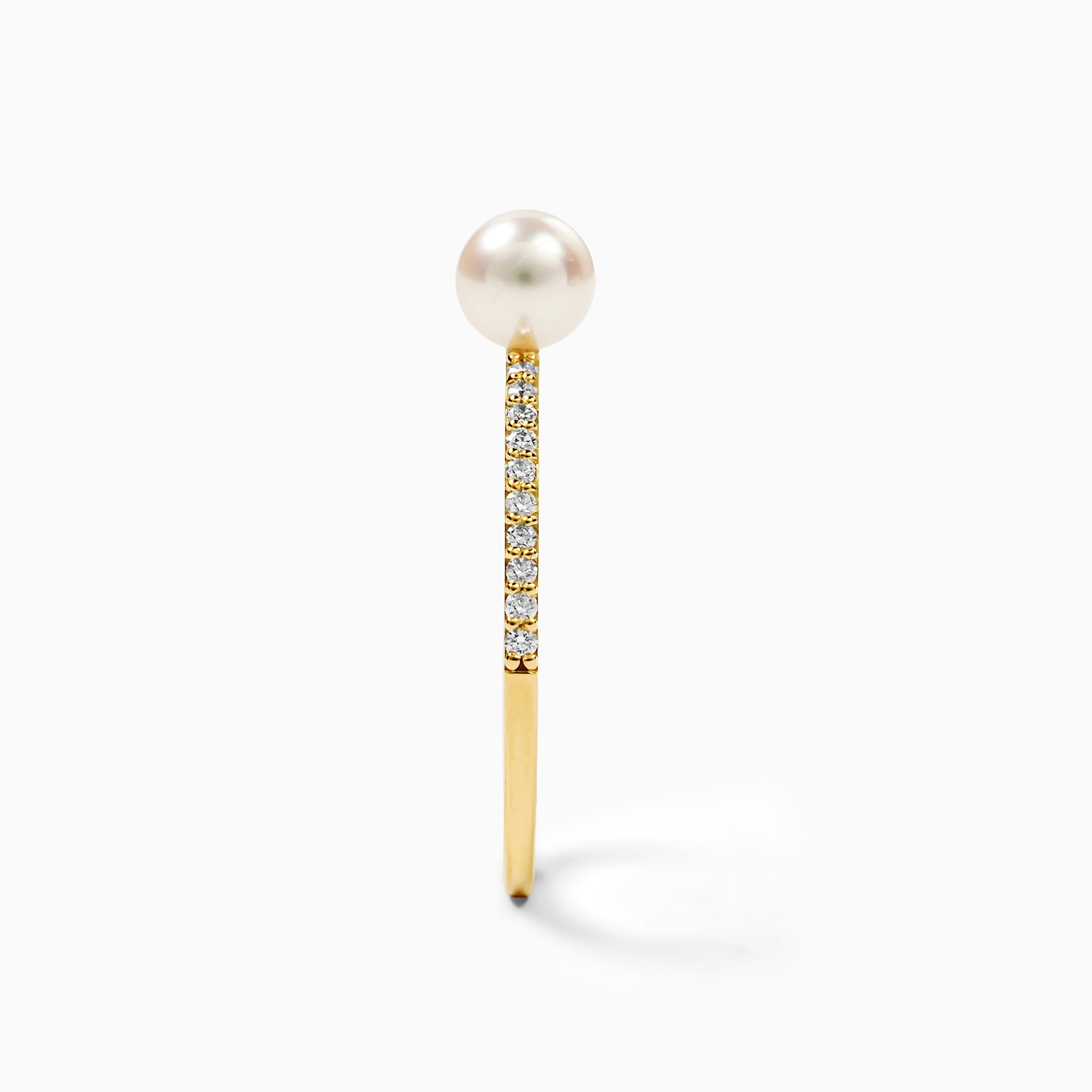 パール/ダイヤモンド K18リング(アコヤ真珠/4.5mm)〈M0110010〉