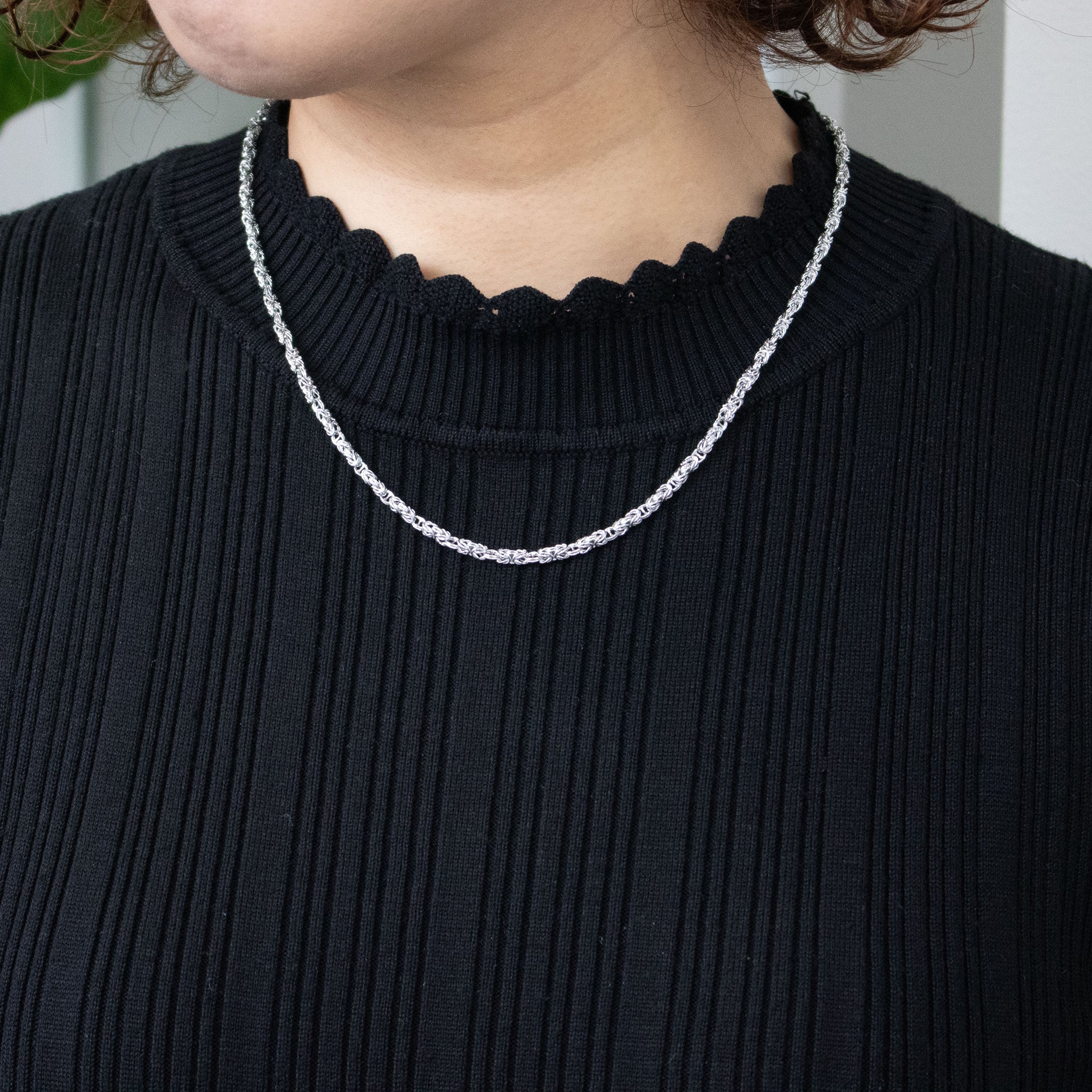 シルバーネックレス(イタリア製)《M0120025》