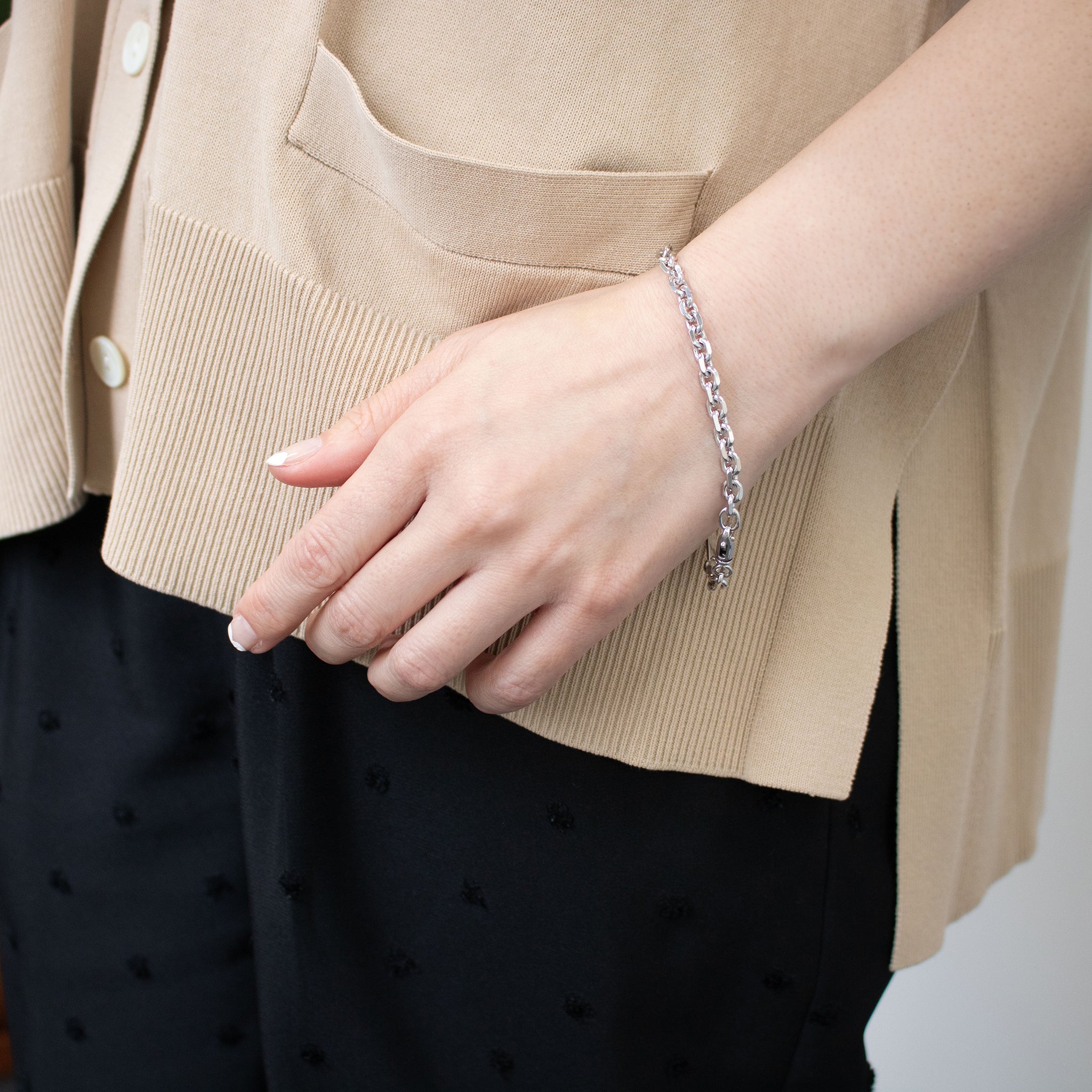 シルバーブレスレット(イタリア製)《M0120028》