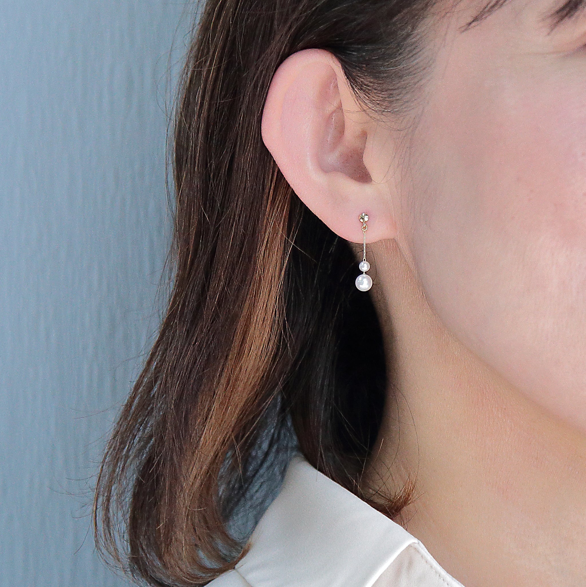 パール K14ピアス(アコヤ真珠/6月誕生石)《M0130001》