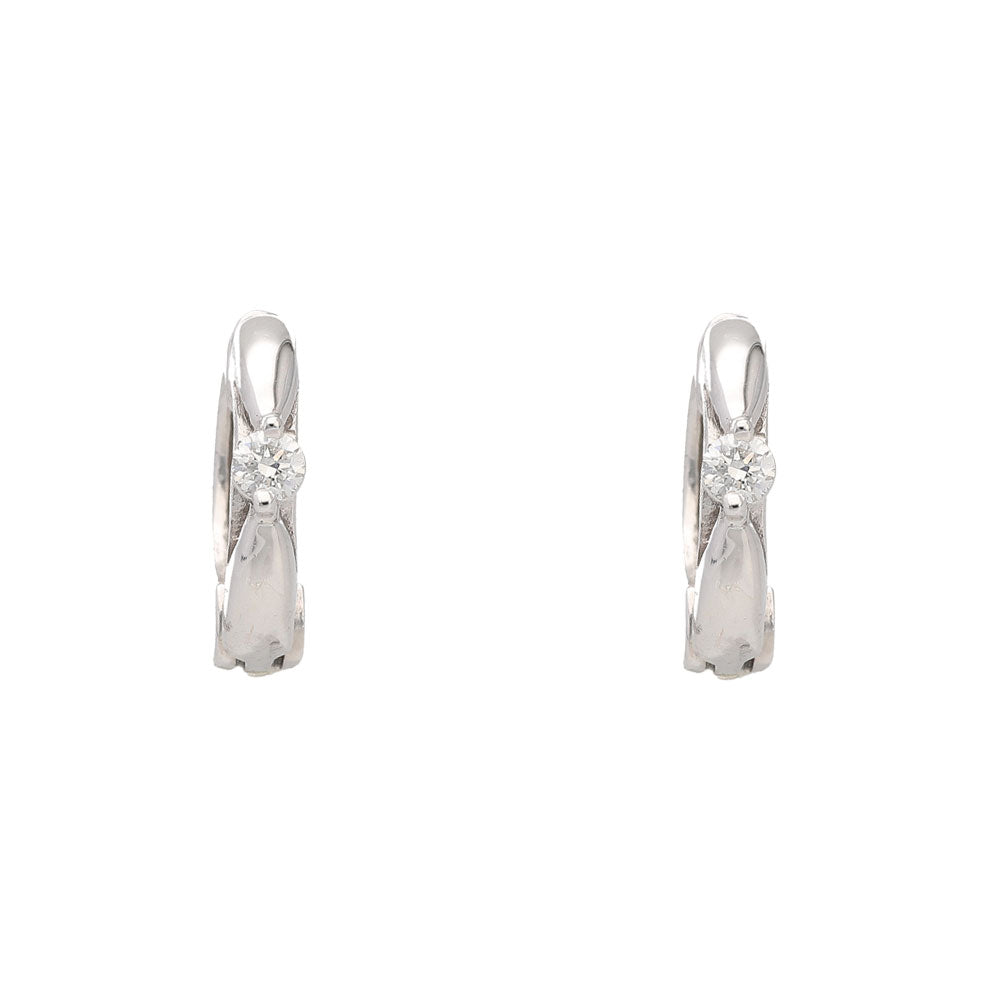 ダイヤモンド K18イヤリング(ピアリング/4月誕生石)《OESY1077》