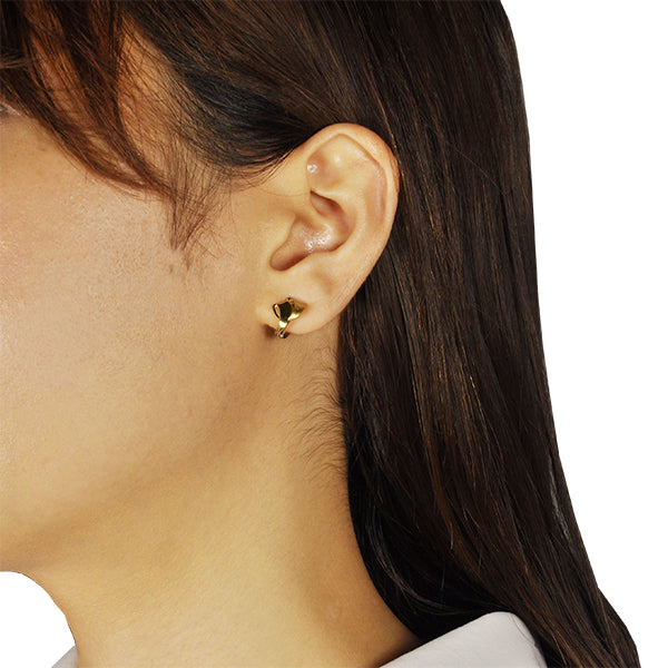 K18イヤリング(ピアリング/マルチカラー/リバーシブル/マット)《OESY1078》