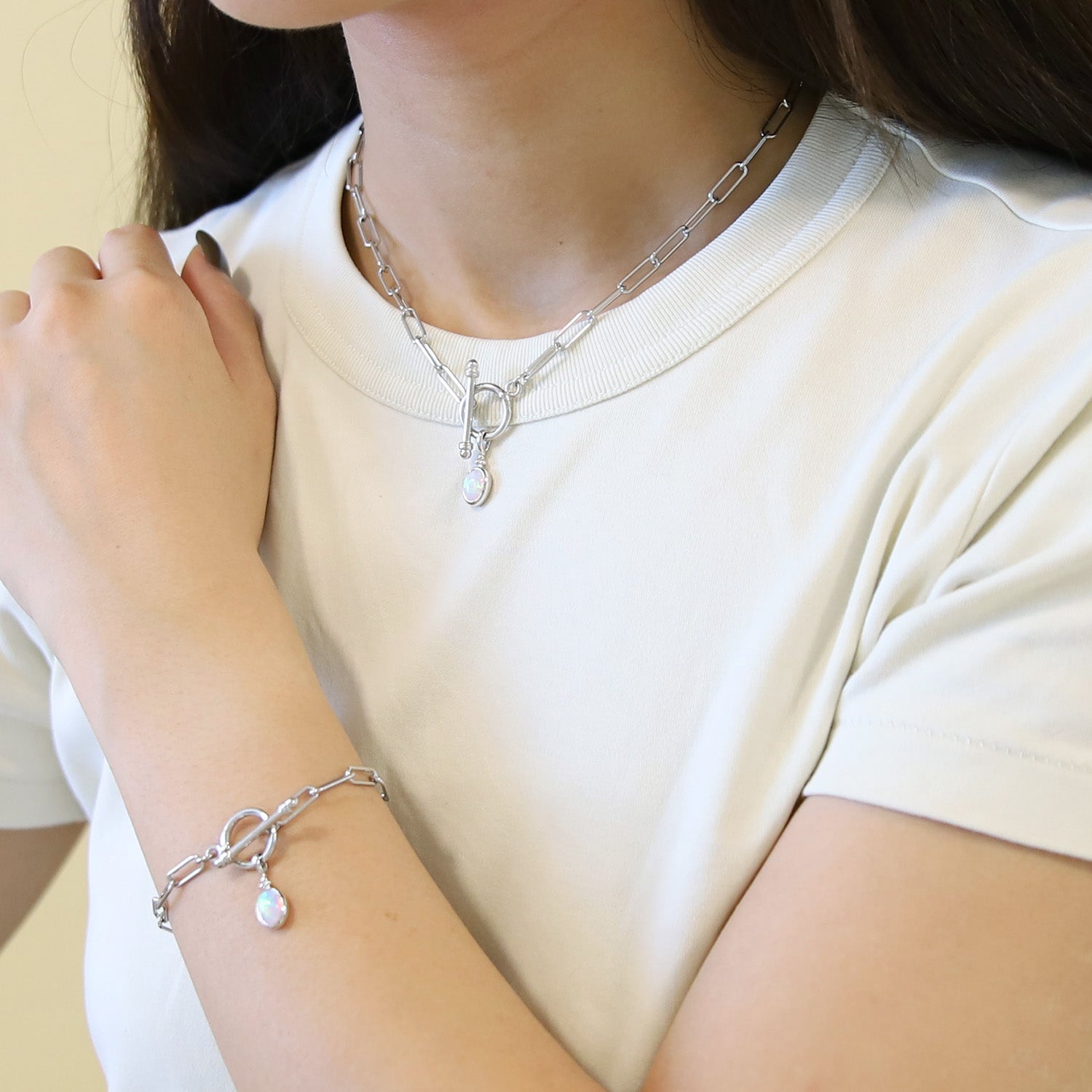 ピンクオパール SVブレスレット(クレサンベール/モンプレジール/10月誕生石)《WBCW4212》