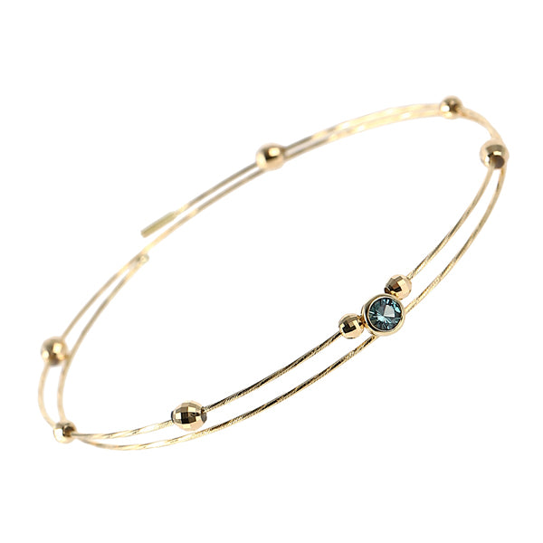 アレキサンドライト K18ブレスレット(クレサンベール/モンプレジール/フリーサイズ/6月誕生石)《WBCA4014》