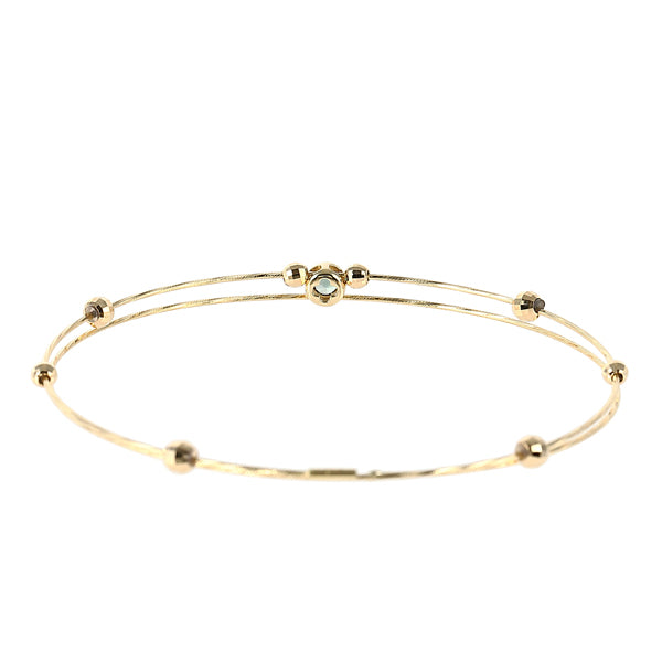 アレキサンドライト K18ブレスレット(クレサンベール/モンプレジール/フリーサイズ/6月誕生石)《WBCA4014》