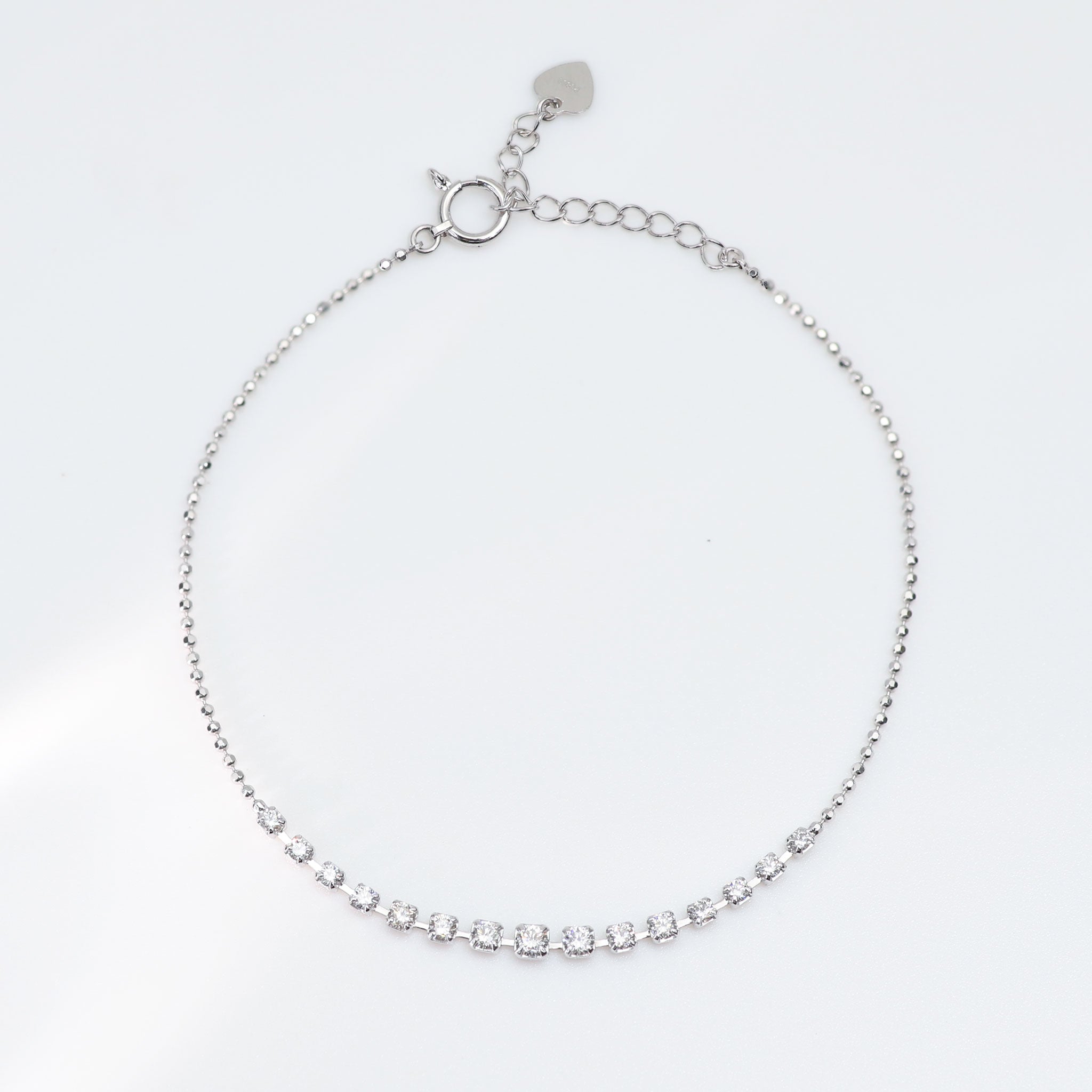 プラチナ ダイヤモンド ブレスレット 19cm | 高品質 金・プラチナ