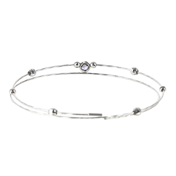 バイオレットサファイア K18ブレスレット(クレサンベール/モンプレジール/フリーサイズ/9月誕生石)《WBCS4016》