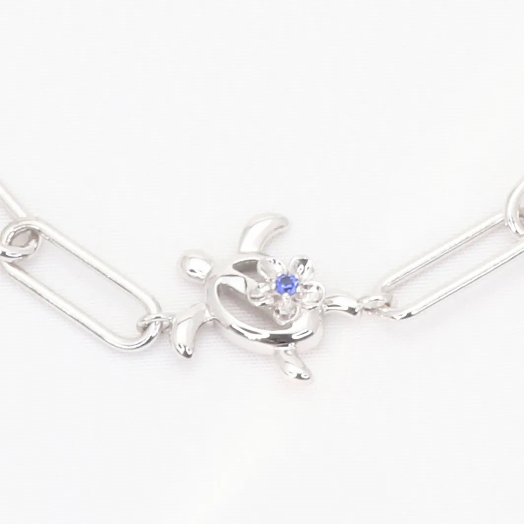 ブルーサファイア SVブレスレット(クレサンベール/モンプレジール/ホヌモチーフ)《WBCS4290》