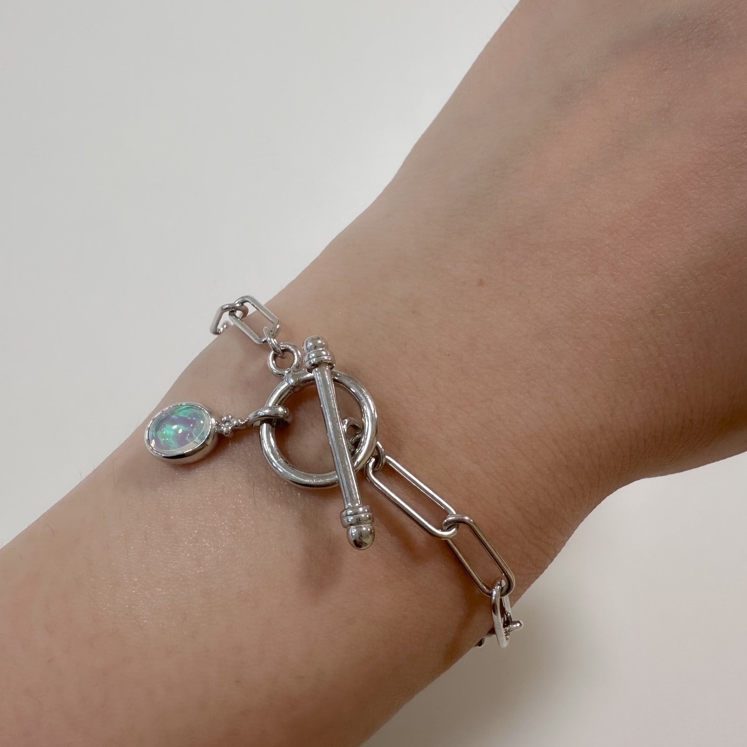 ウォーターオパール SVブレスレット(クレサンベール/モンプレジール/10月誕生石)《WBCW4211》