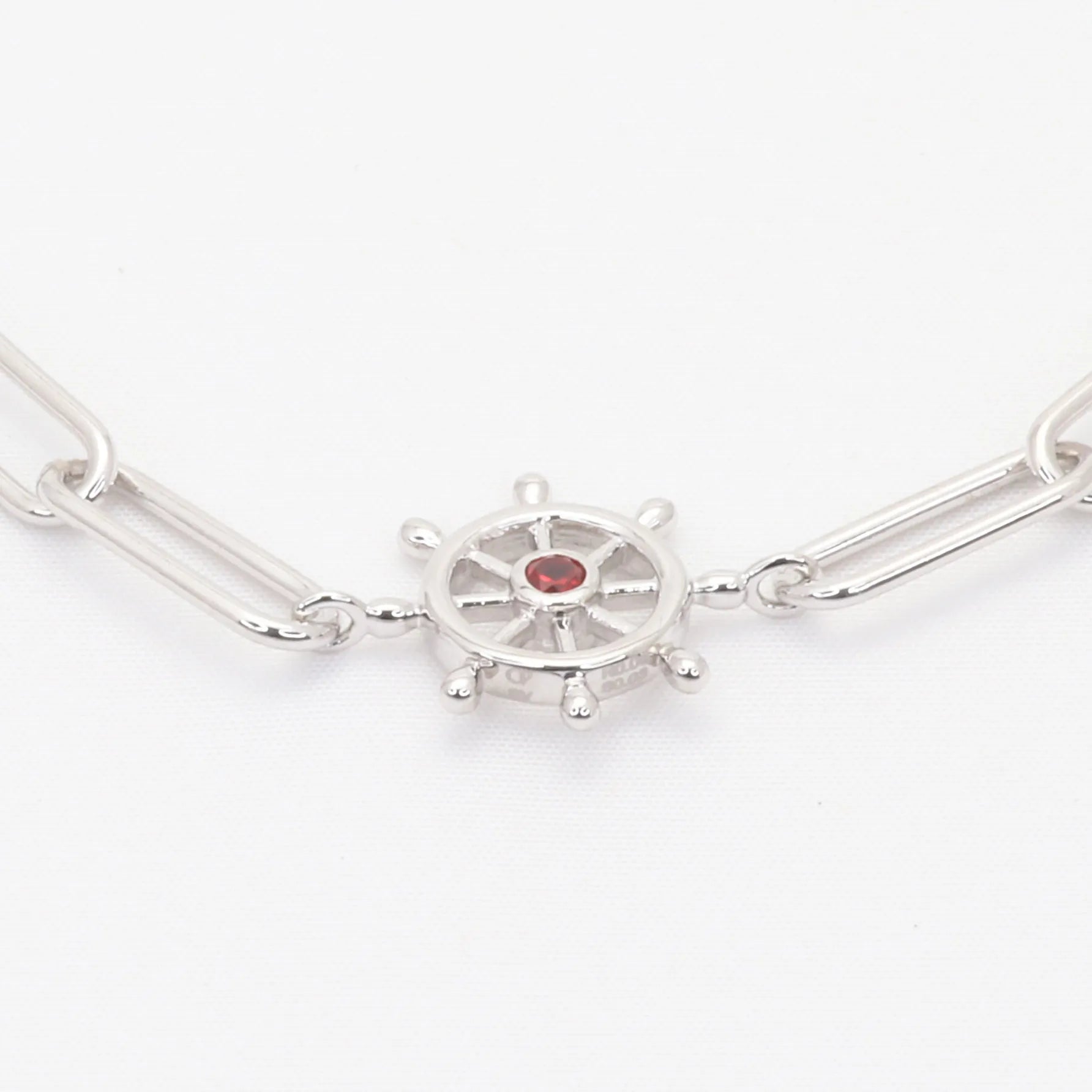 ルビー/ブルーサファイア SVブレスレット(クレサンベール/モンプレジール/舵モチーフ)《WBCX4288》