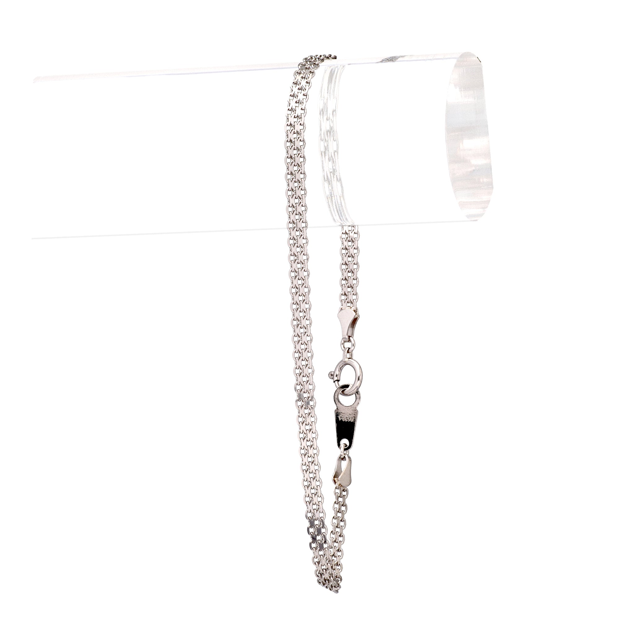 プラチナブレスレット(アズキビスマルク/幅3.0mm/PT850)《WBCY4178》