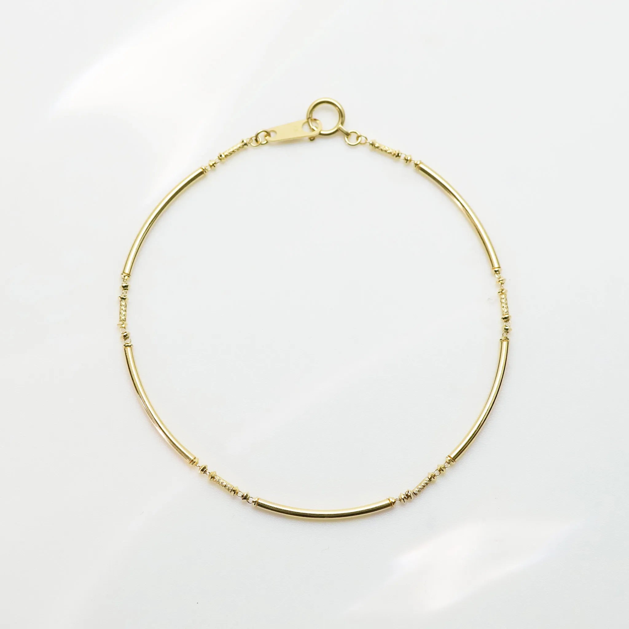 K18ブレスレット(K18イエローゴールド/カットパーツ/18cm)《WBCY4297》