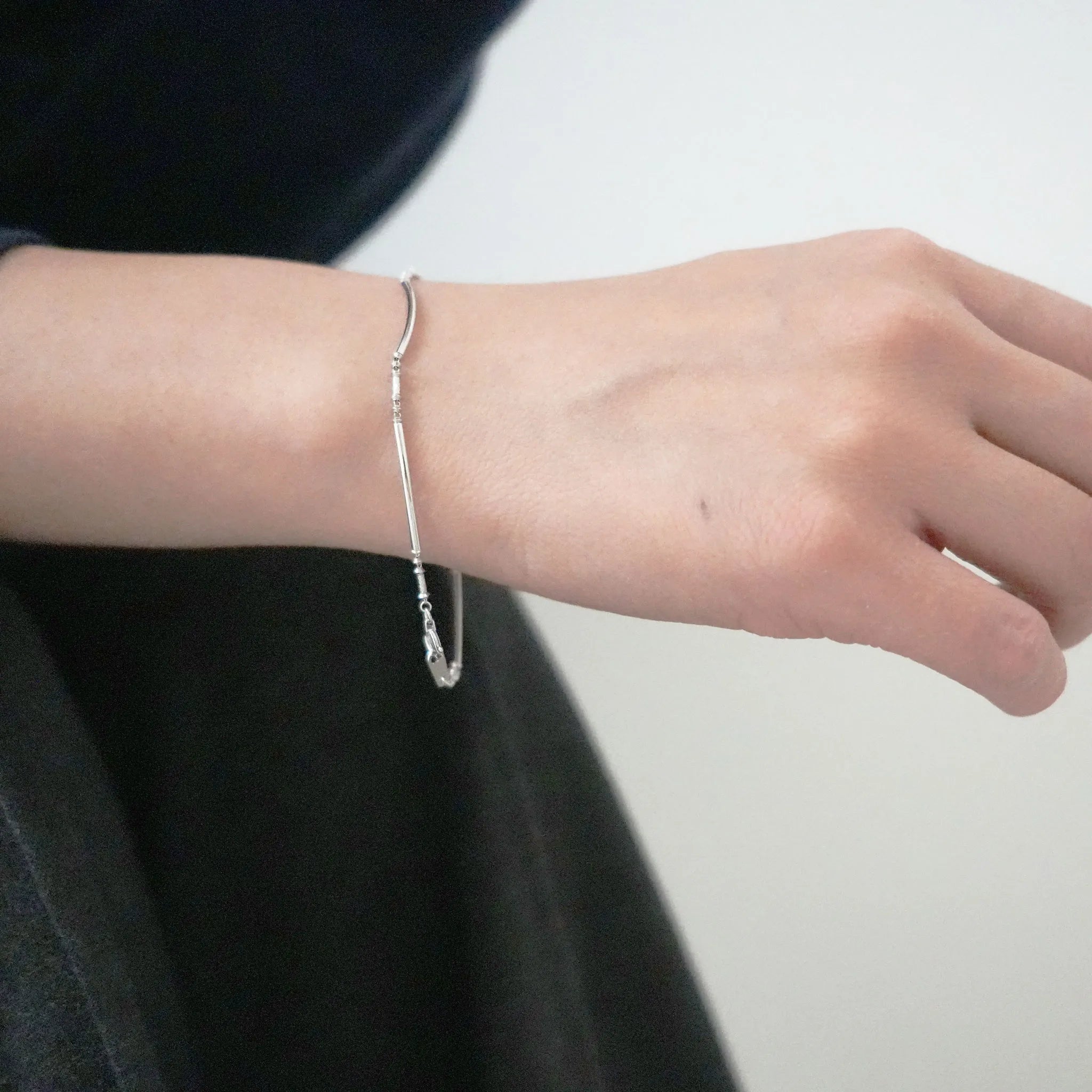 プラチナブレスレット(カットパーツ/18cm)《WBCY4298》