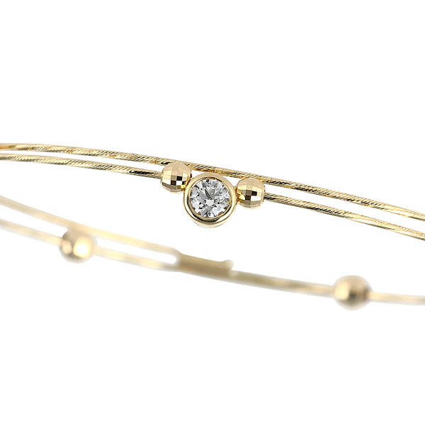 キュービックジルコニア K18ブレスレット(モンプレジール/フリーサイズ)《WBCZ4014》