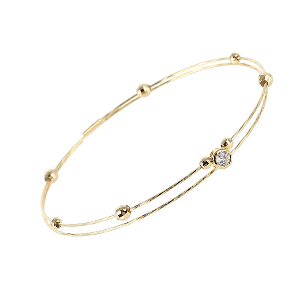 キュービックジルコニア K18ブレスレット(モンプレジール/フリーサイズ)《WBCZ4014》