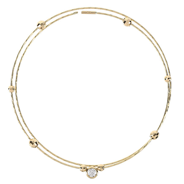 キュービックジルコニア K18ブレスレット(モンプレジール/フリーサイズ)《WBCZ4014》