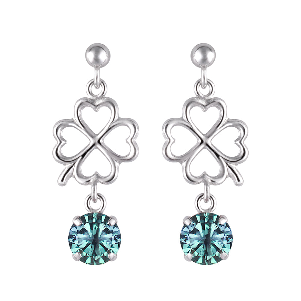 アレキサンドライト K18セラミックピアス(クレサンベール/クローバーモチーフ/6月誕生石)