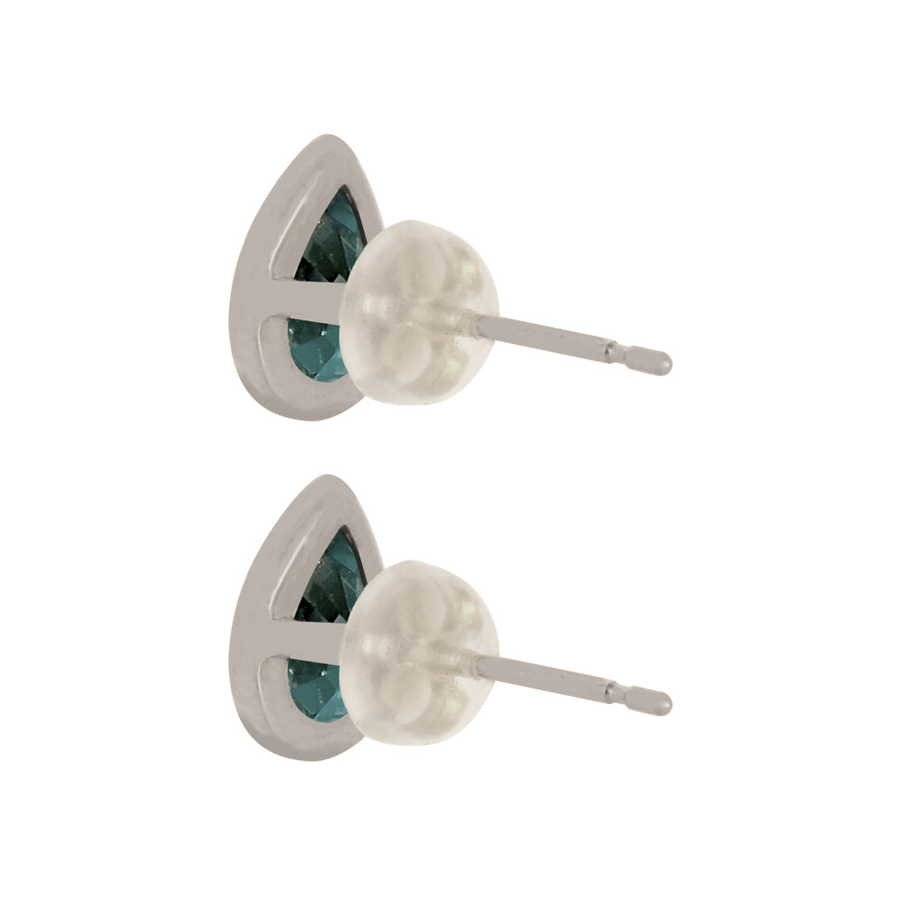 アレキサンドライト プラチナピアス(クレサンベール/1カラットUP/ペアシェイプ/フクリン/6月誕生石)《WEPA3599》