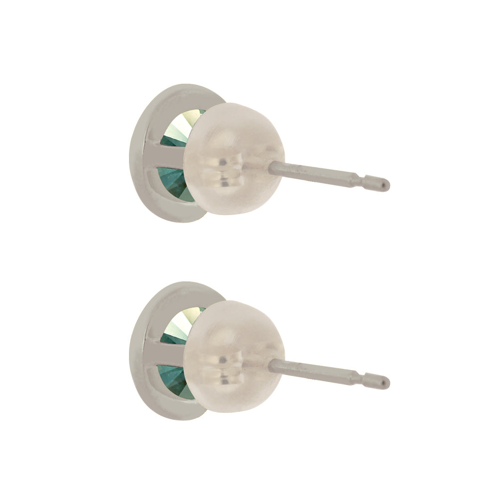 アレキサンドライト プラチナピアス(クレサンベール/1カラットUP/フクリン/6月誕生石)《WEPA3602》