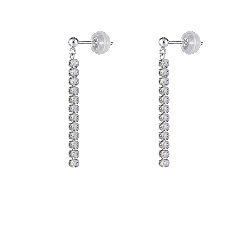 品質一番の ダイヤモンド プラチナピアス(計0.5カラット/テニス/ライン/4月 アクセサリー