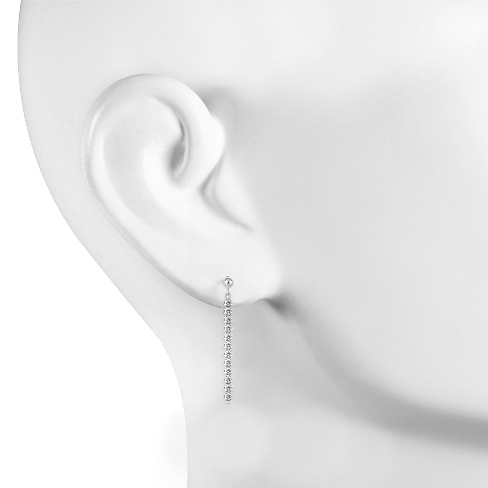 ダイヤモンド プラチナピアス(計0.5カラット/テニス/ライン/4月誕生石)《WEPD3469》