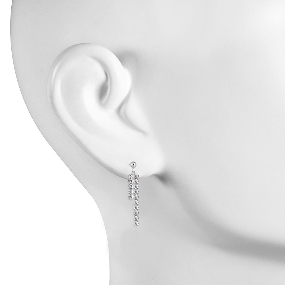 ダイヤモンド プラチナピアス(計0.6カラット/テニス/ライン/4月誕生石)《WEPD3470》