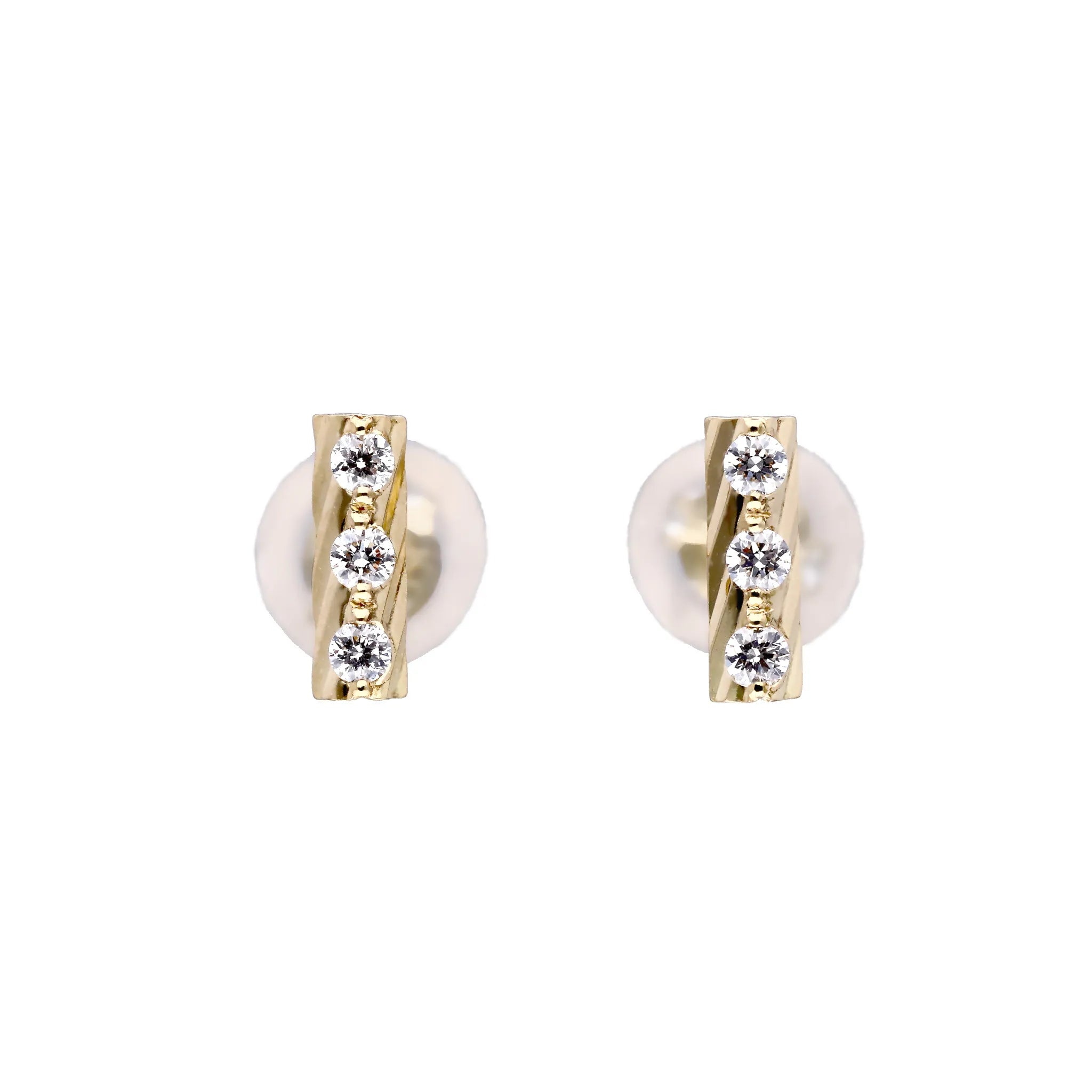 k18 ダイヤモンド　ピアス　750刻印 ダイヤ 0.12ct/0.12ct ピアス K18 YG イエローゴールド 750