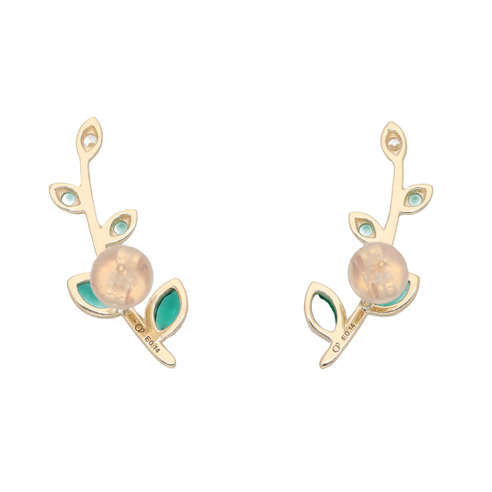 エメラルド/K10ピアス(クレサンベール/モンプレジール/K10イエローゴールド)《WEPE4185》
