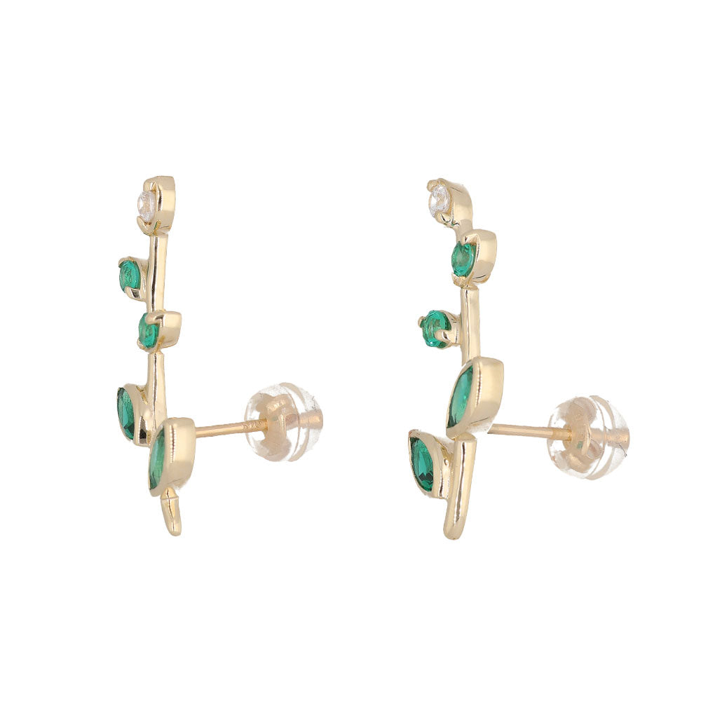 エメラルド/K10ピアス(クレサンベール/モンプレジール/K10イエローゴールド)《WEPE4185》