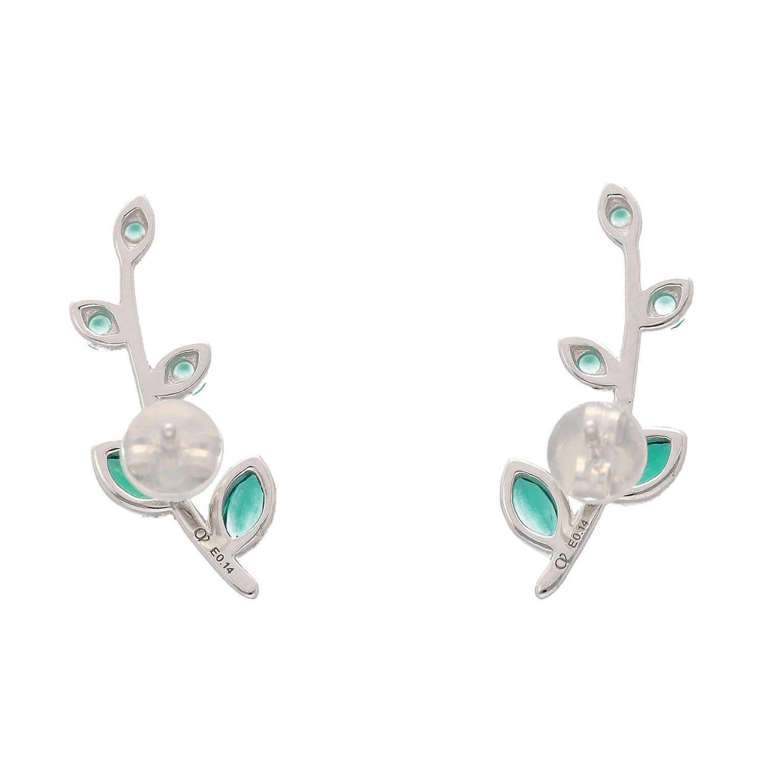 エメラルド/K10ピアス(クレサンベール/モンプレジール/K10ホワイトゴールド)《WEPE4186》