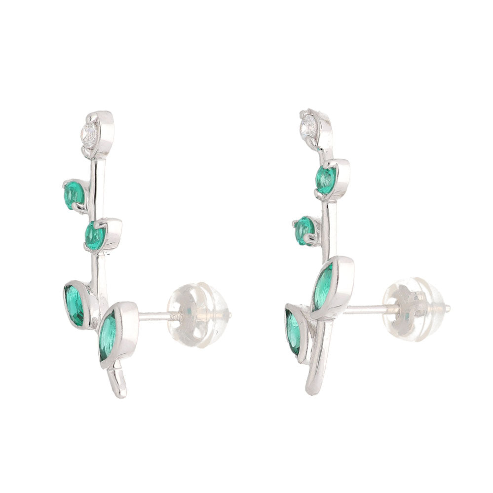 エメラルド/K10ピアス(クレサンベール/モンプレジール/K10ホワイトゴールド)《WEPE4186》