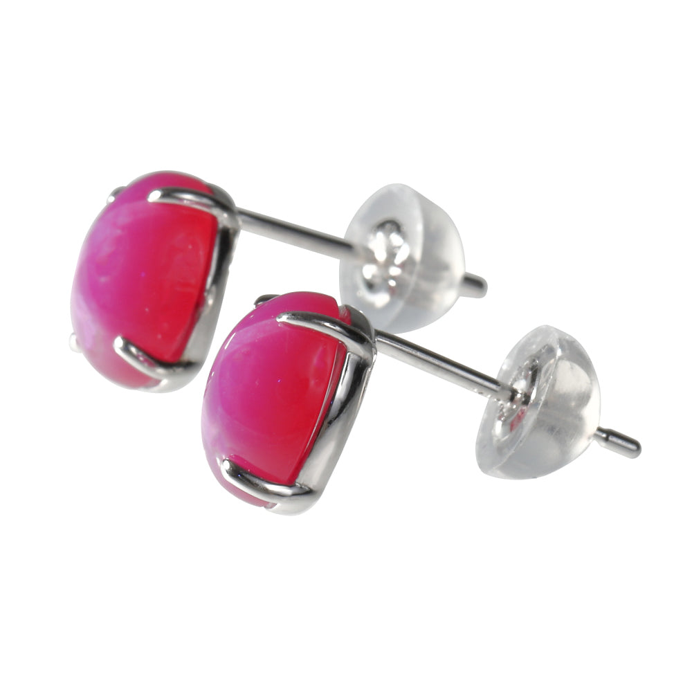 スタールビー K18ピアス(クレサンベール/オーバル/7月誕生石)《WEPH4101》