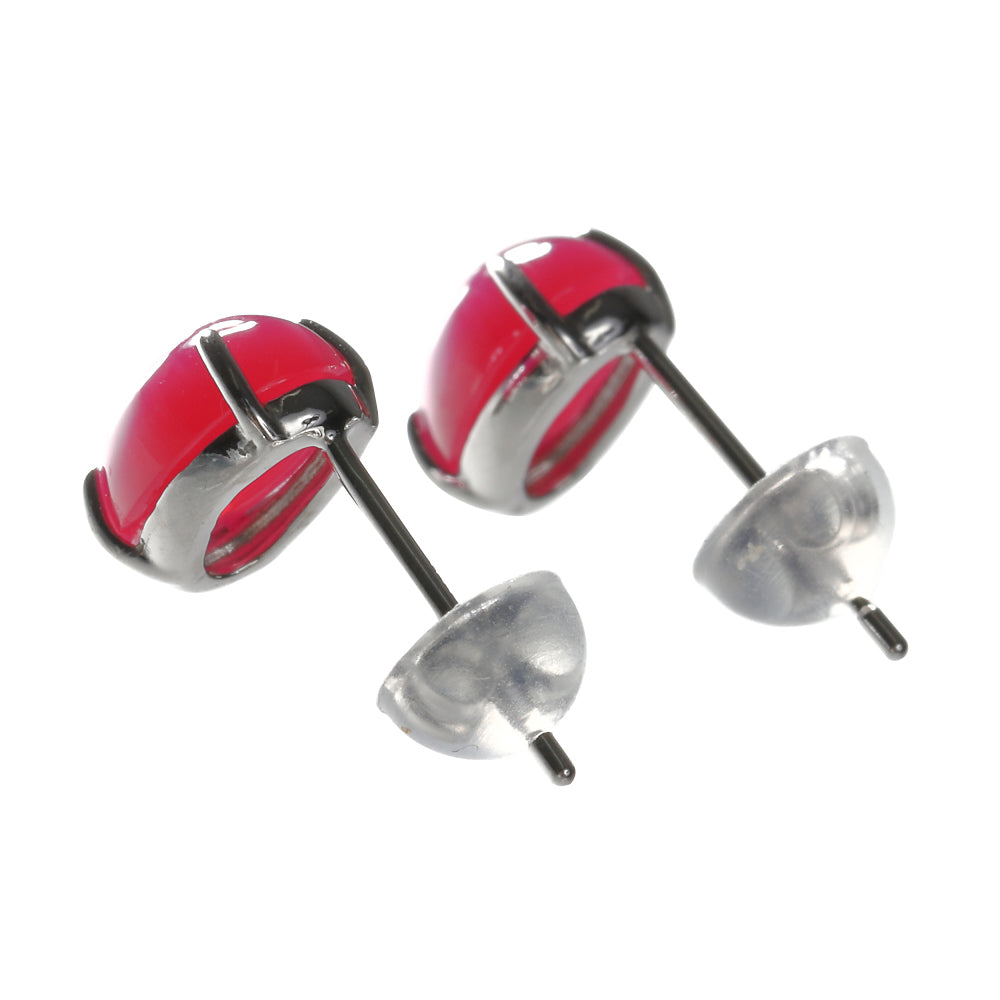 スタールビー K18ピアス(クレサンベール/オーバル/7月誕生石)《WEPH4101》