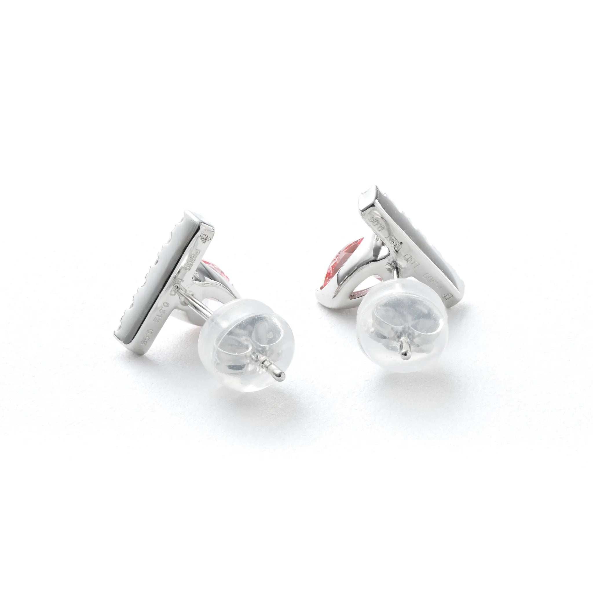 ピンクダイヤモンド/ダイヤモンド プラチナピアス(ラボグロウン/ペアシェイプ/Solrelier/4月誕生石)《WEPG7013》