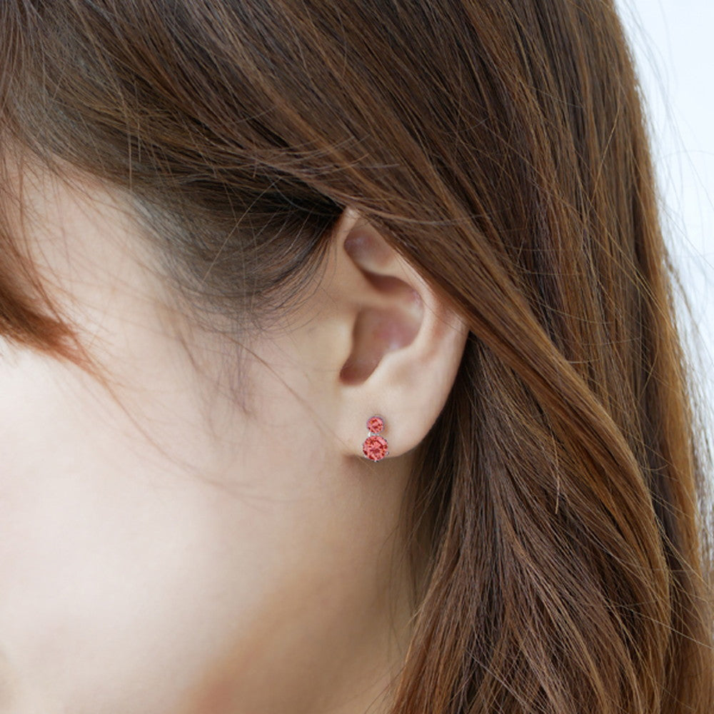 パパラチアサファイア K18セラミックピアス(クレサンベール/9月誕生石)≪WEPP2917≫