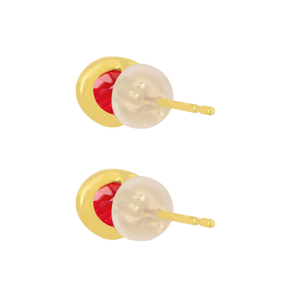 パパラチアサファイア K18ピアス(クレサンベール/1カラットUP/オーバル/フクリン/9月誕生石)《WEPP3586》