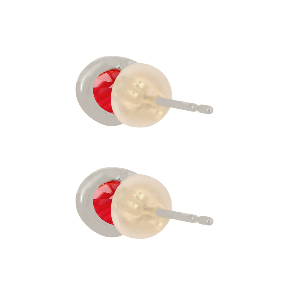 パパラチアサファイア プラチナピアス(クレサンベール/1カラットUP/オーバル/フクリン/9月誕生石)《WEPP3600》