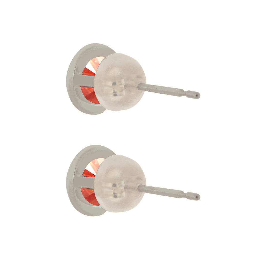 パパラチアサファイア プラチナピアス(クレサンベール/1カラットUP/フクリン/9月誕生石)《WEPP3602》