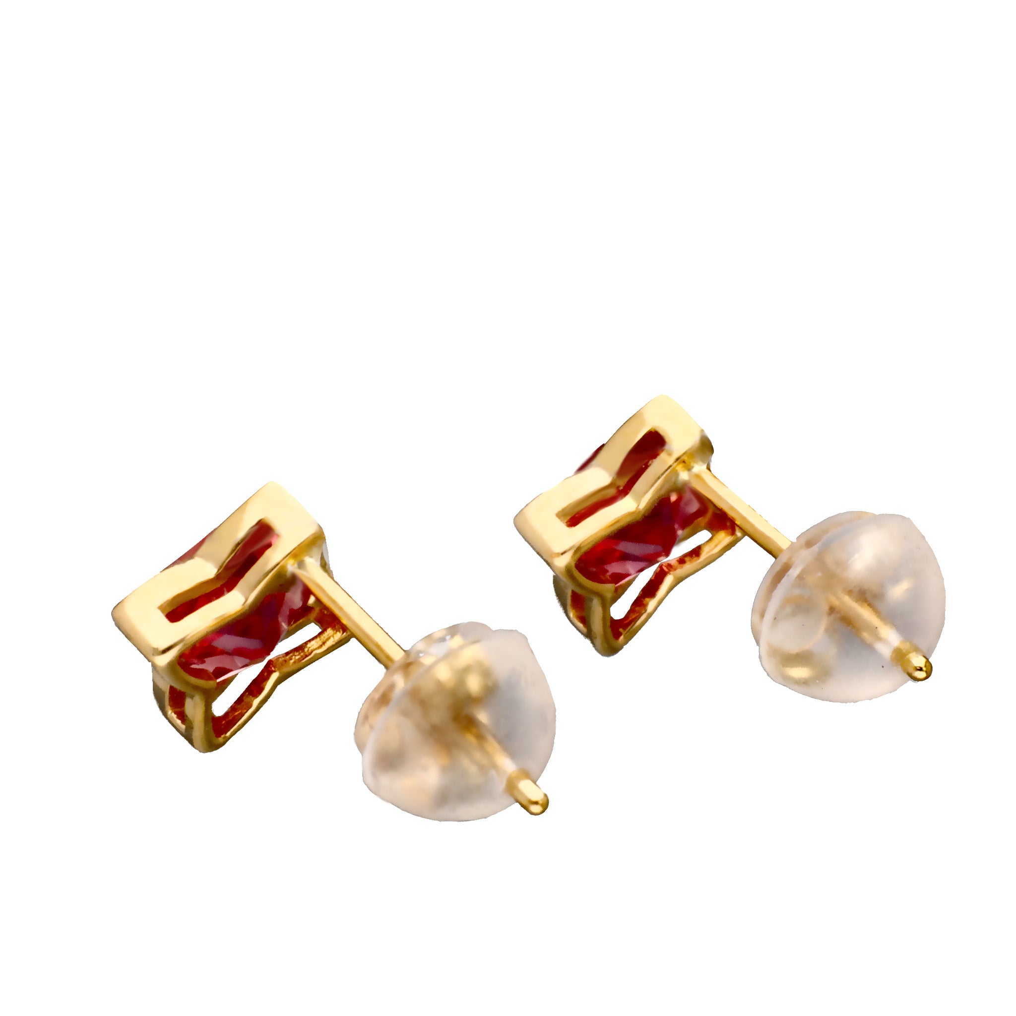 パパラチアサファイア K18ピアス(クレサンベール/フラワー/フクリン/9月誕生石)《WEPP4204》