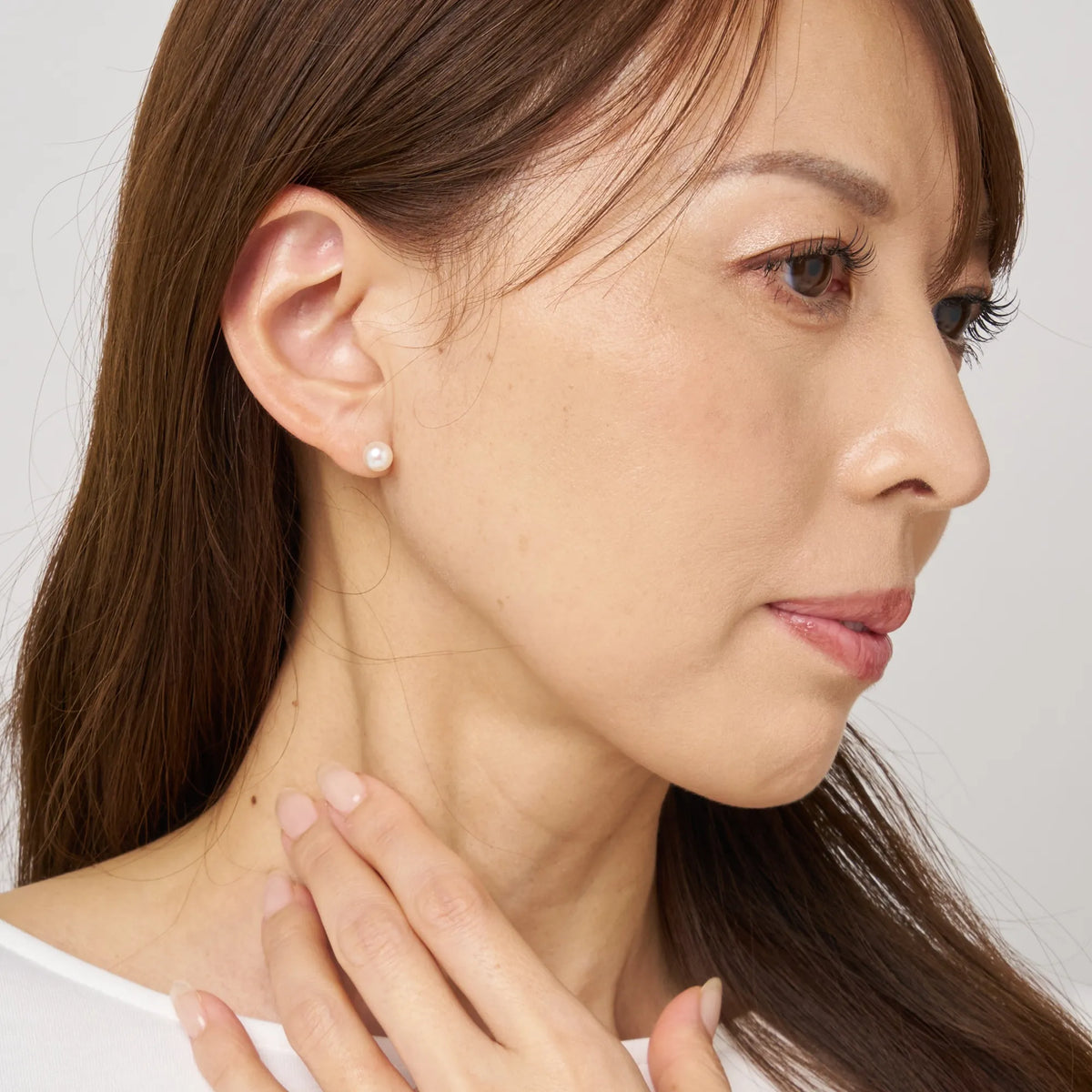パール プラチナピアス(アコヤ真珠/6.0mm~6.5mm/スタッド/6月誕生石)《WEPQ3100》