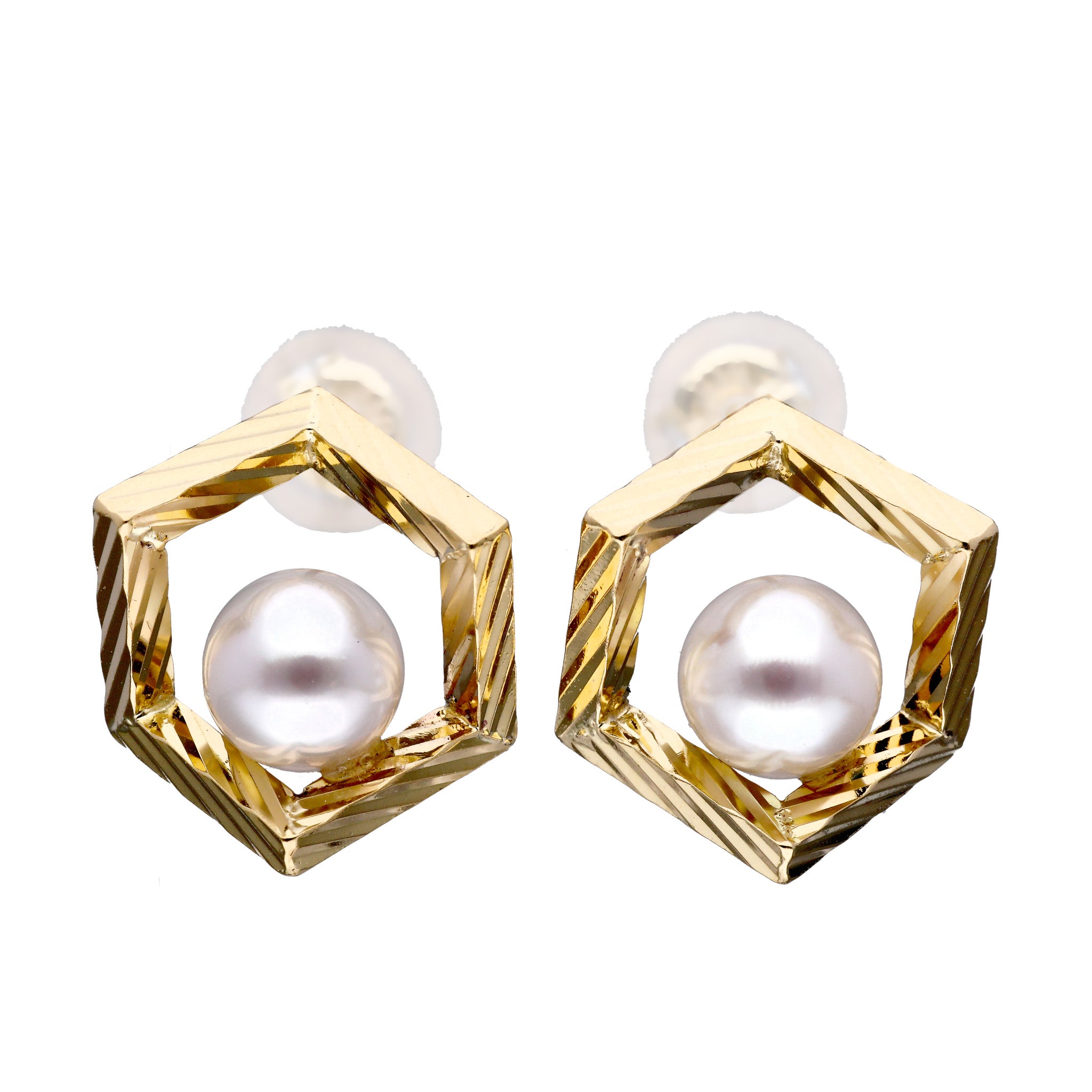 パール K18ピアス(コネクトシリーズ/5mm珠)《WEPQ4284》