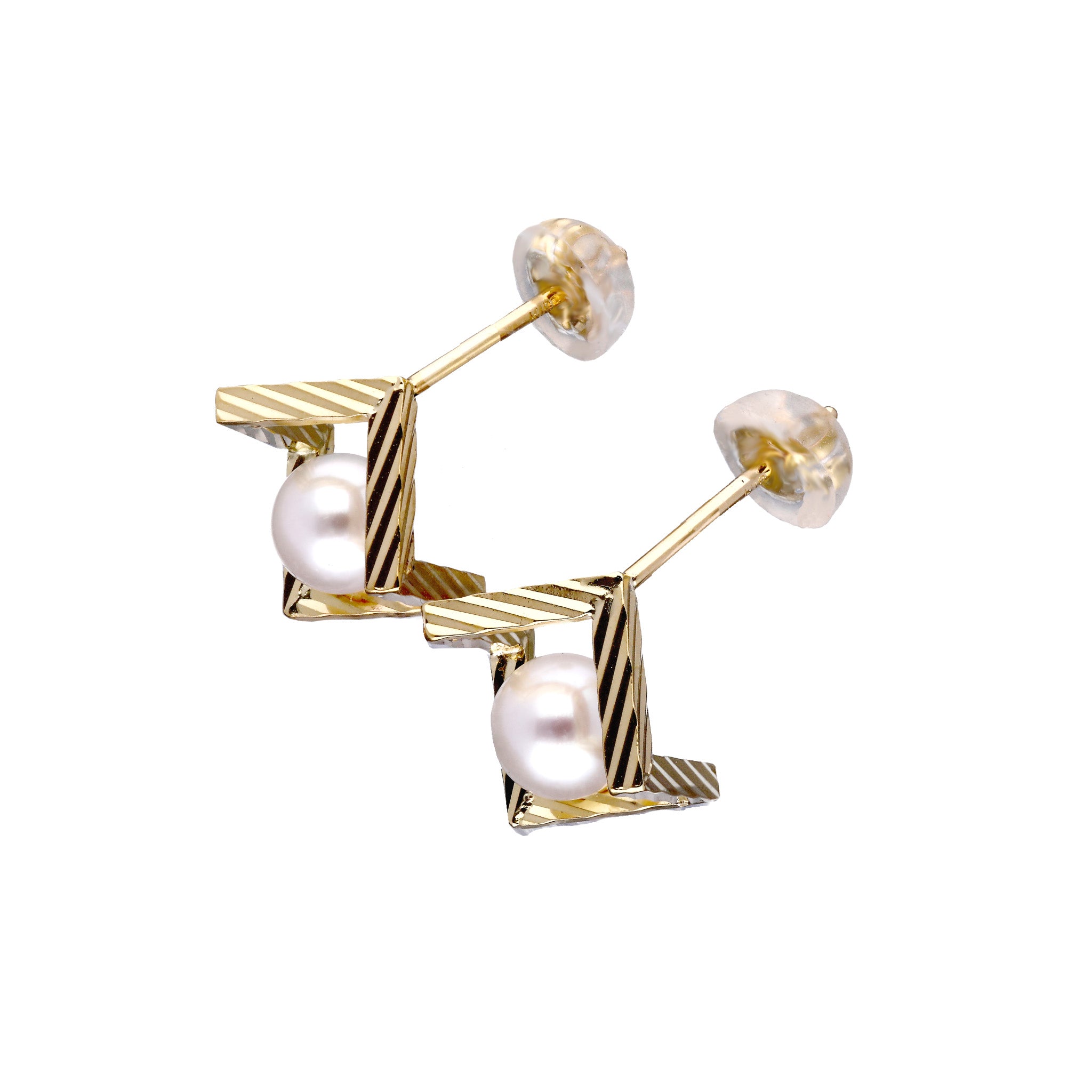 パール K18ピアス(コネクトシリーズ/5mm珠)《WEPQ4284》