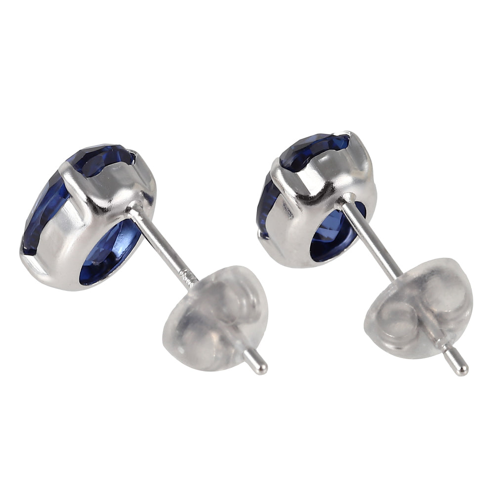 ブルーサファイア K18ピアス(クレサンベール/オーバル/9月誕生石)《WEPS4101》