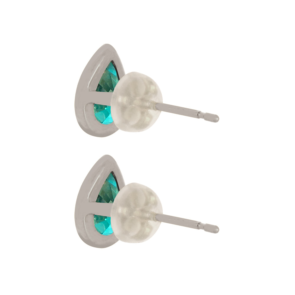 グリーンクリソベリル PTピアス(クレサンベール/1カラットUP/ペアシェイプ/フクリン)《WEPV3599》