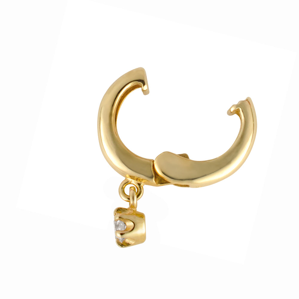 ダイヤモンド K18イヤリング(計0.1カラット/ピアリング/4月誕生石)《WESD3532》