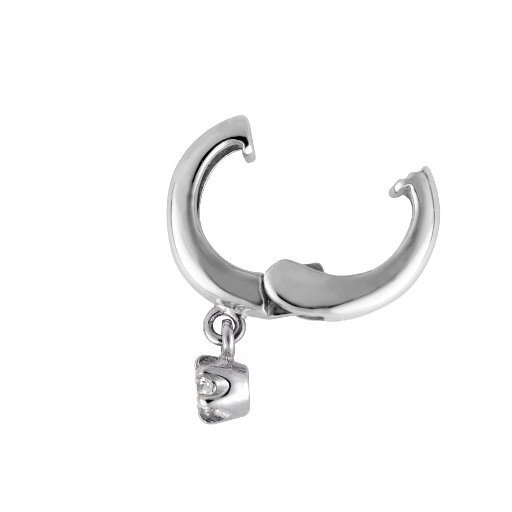 ダイヤモンド プラチナイヤリング(計0.1カラット/ピアリング/4月誕生石)《WESD3533》