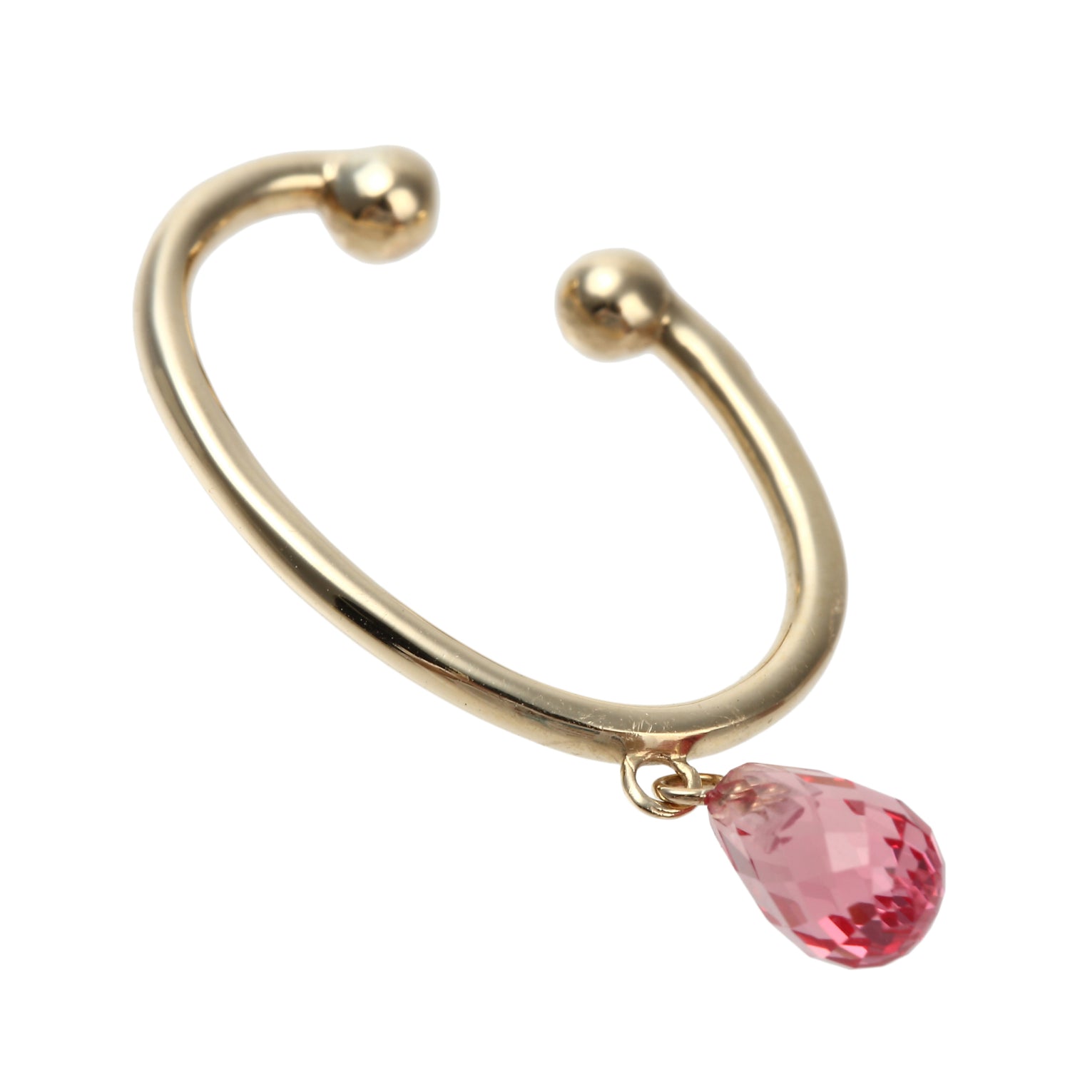 パパラチアサファイア K10イヤーカフ(クレサンベール/ブリオレット/モンプレジール/9月誕生石)《WESP4001》