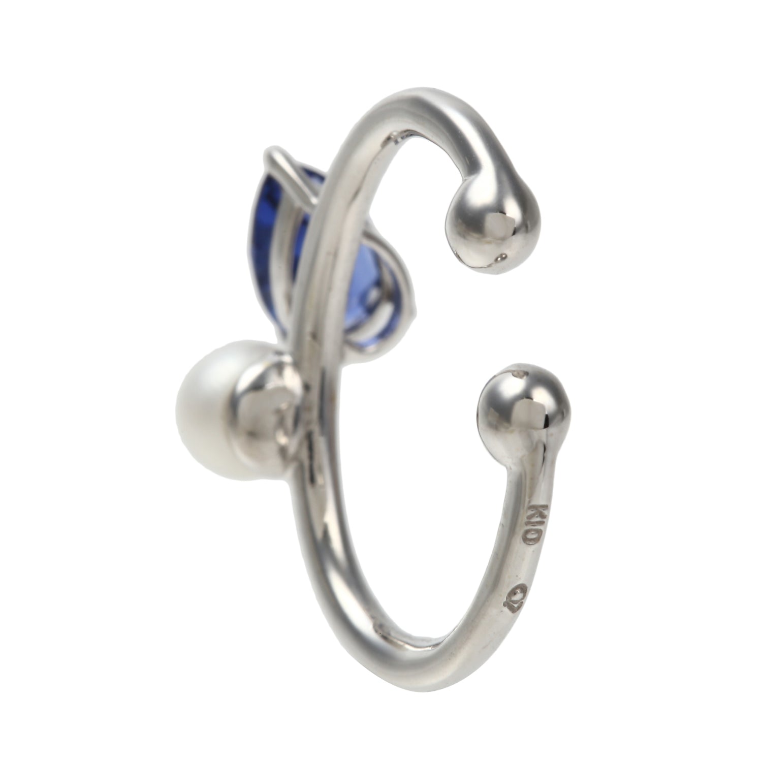 ブルーサファイア K10イヤーカフ(クレサンベール/モンプレジール/9月誕生石)《WESS4000》